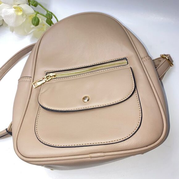 Adorable Fashion Backpack Taupe Medium - Picture 11 of 12